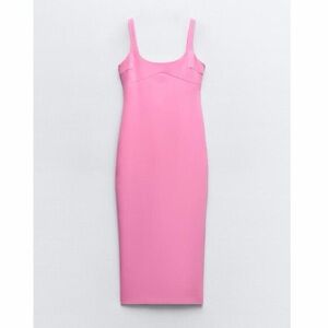 Zara Vibrant Pink Midi Dress